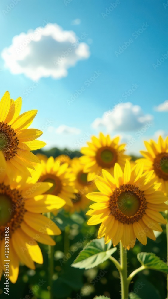 landscape field of sunflower agriculture blue sky background with white cloud, summer nature, farming, autumn harvesting, Ukraine landscape field of sunflower agriculture blue sky background with white cloud, summer nature, farming, autumn harvesting, Ukraine