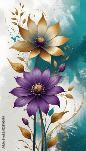 digital floral wallpaper background