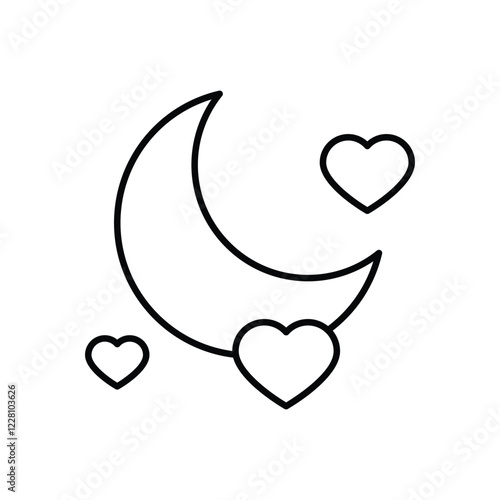 Honeymoon  icon vector stock illustration