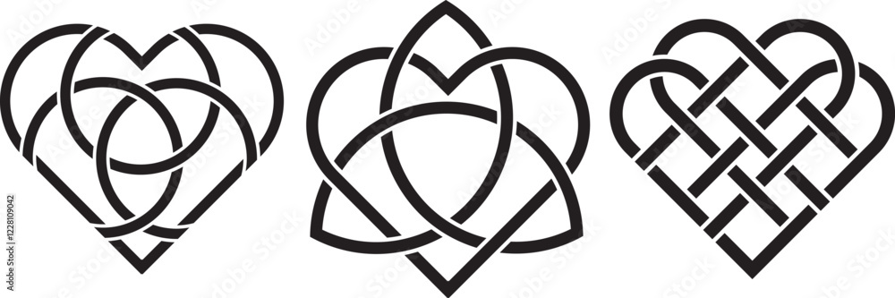 silhouette celtic knot heart symbols silhouette celtic knot heart symbols