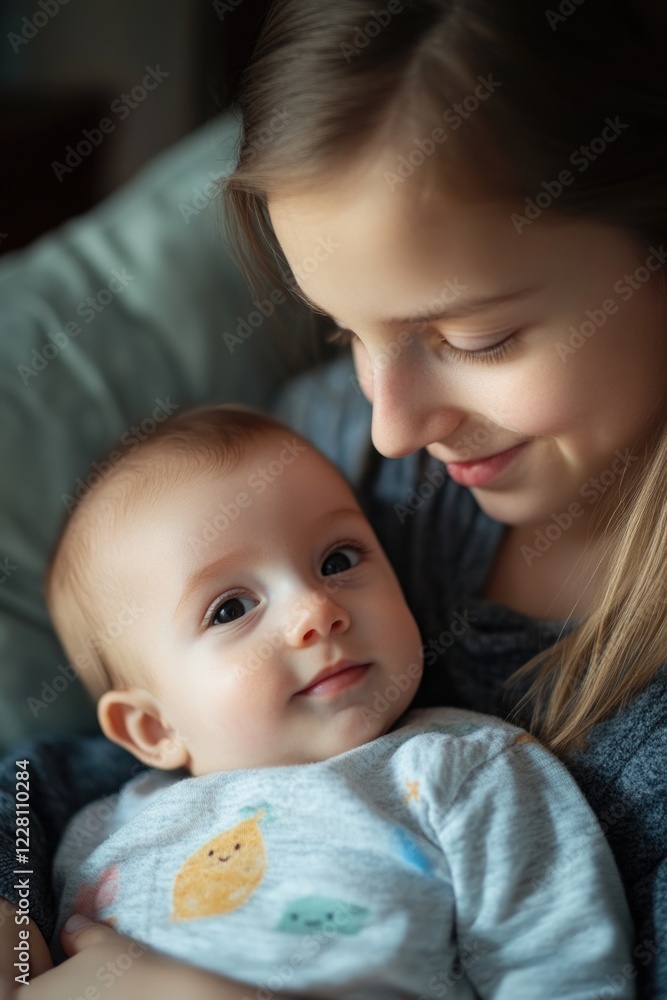 A heartwarming image of a young girl holding her newborn sibling, radiating affection and love. A heartwarming image of a young girl holding her newborn sibling, radiating affection and love.