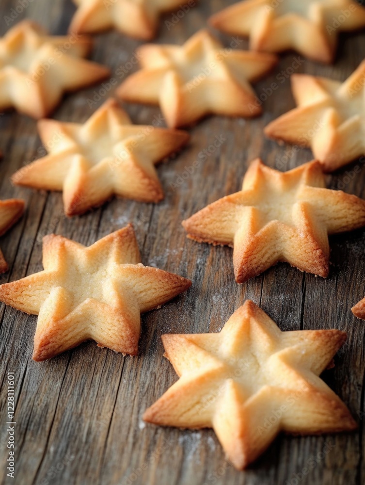 Baked cookies decorated like stars with star anise as the main ingredient. Baked cookies decorated like stars with star anise as the main ingredient.