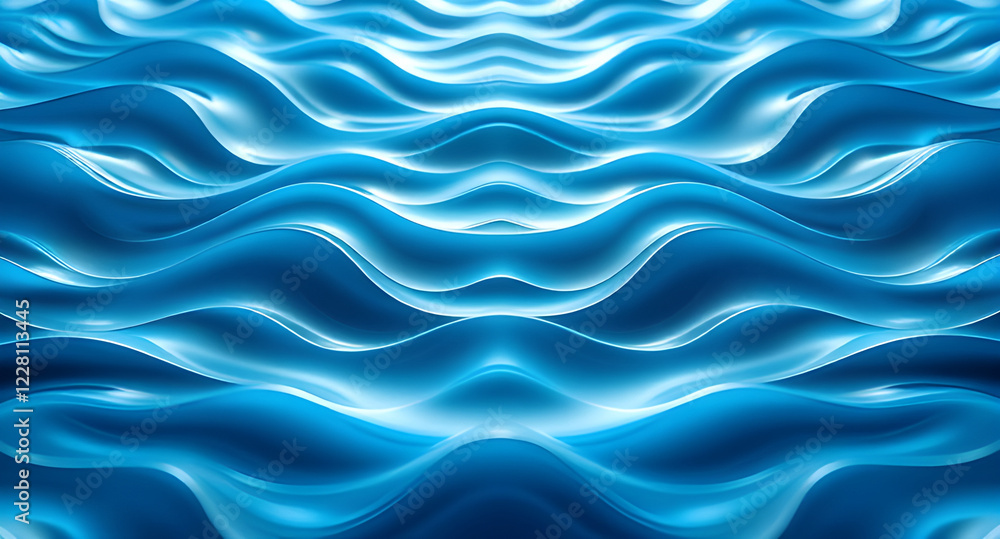 Obraz premium Blue waves texture, vibrant shades of blue, Artistic background with abstract blue waves