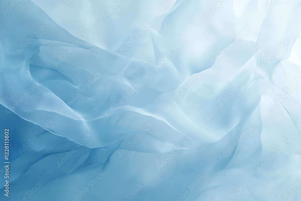 Obraz premium Flowing blue fabric with a soft and delicate texture
