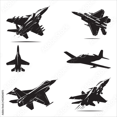 Jet fighter silhouette