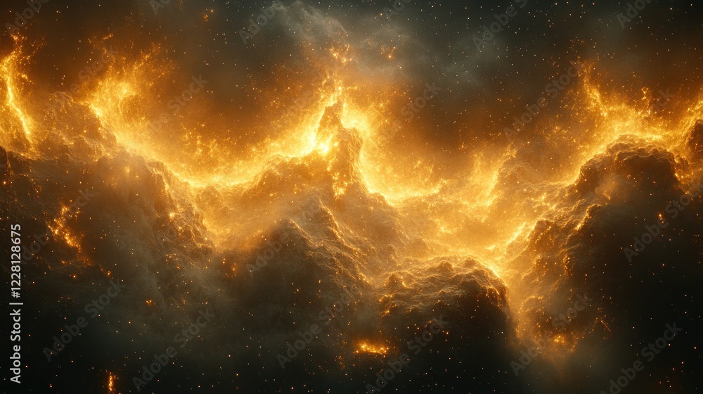 Fiery Nebula Space Background Texture Fiery Nebula Space Background Texture