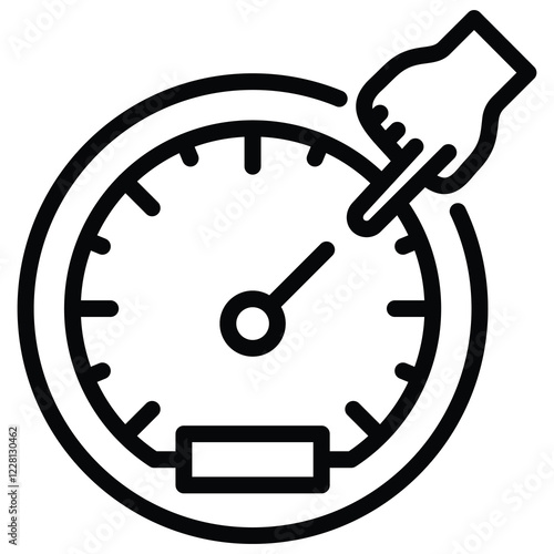 Cruise Control icon line vector illustration
