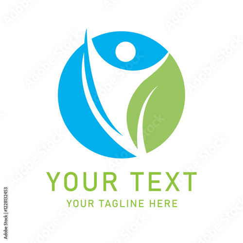 Health and Wellness Logo - Human, Leaf, Nature, Life, Wellness, Vector Logo