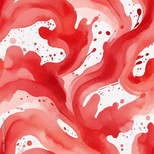 Vector watercolor art background. Old paper. Marble. Stone. Red watercolor texture for cards, flyers, posters, banners. Plaster. Wall. Brush strokes and splashes. Painted template for design.