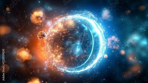 Exploring Vibrant Cosmic Energy in a Celestial Sphere Display