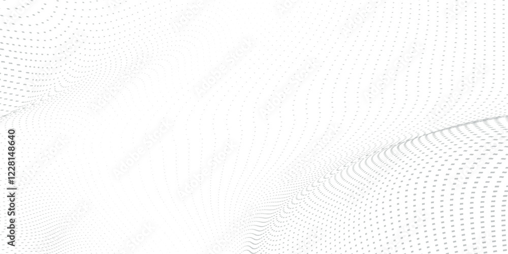 Wave 3d. Wave of particles. Futuristic point wave. Design for poster. Technology vector background.