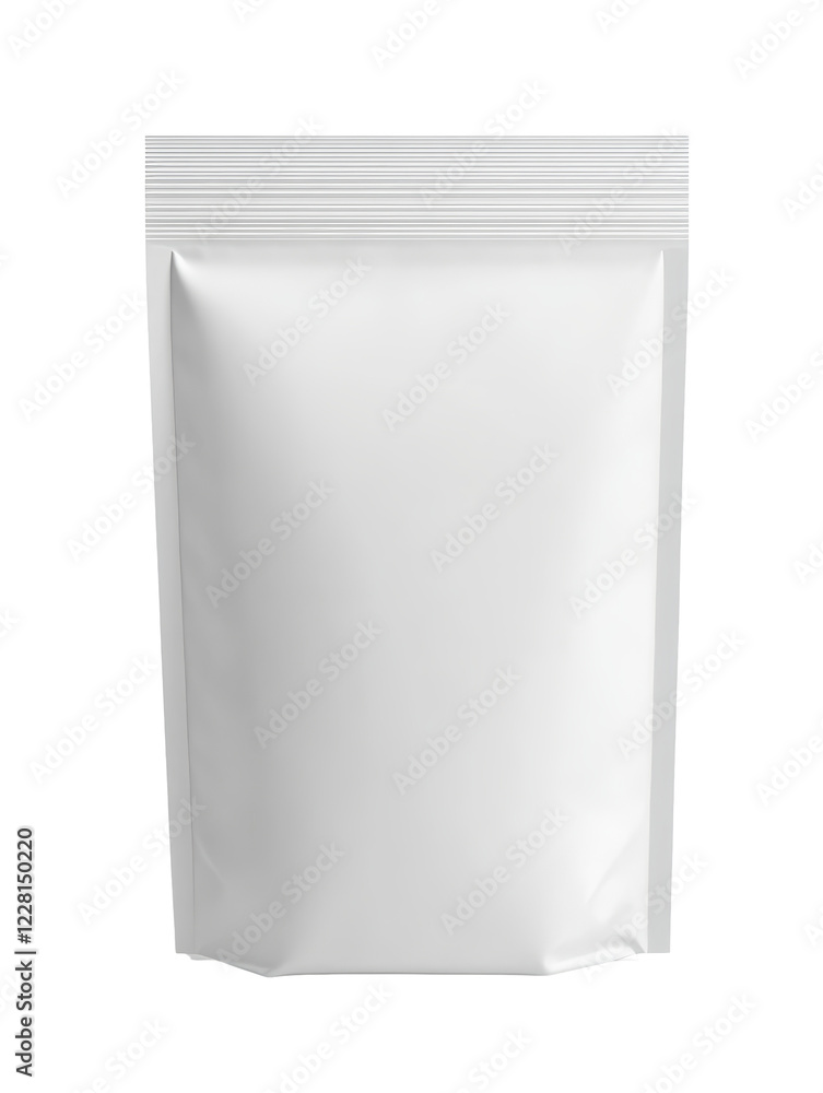 Isolated White Flexible Pouch Mock-up for Branding Isolated White Flexible Pouch Mock-up for Branding