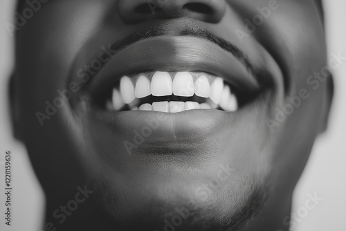 White teeth and smile. generative AI