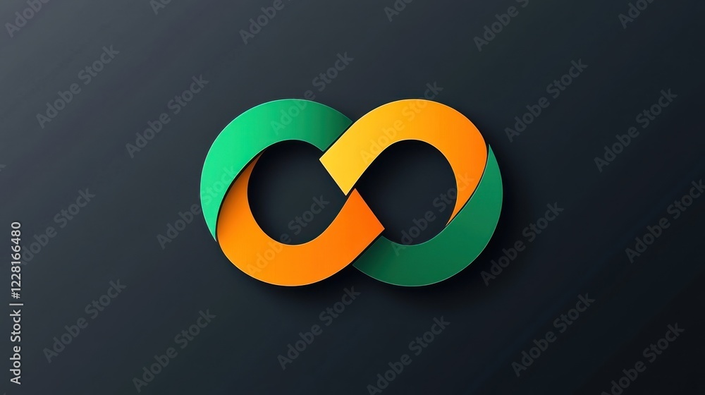 Abstract infinity symbol design. Abstract infinity symbol design.
