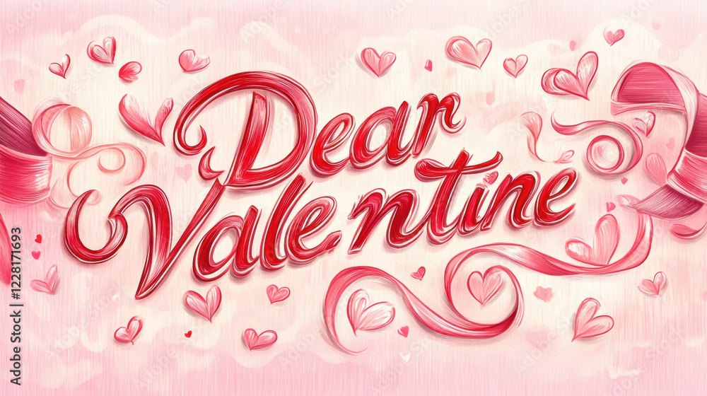 Happy Valentine’s Day greeting card with text. Happy Valentine’s Day greeting card with text.