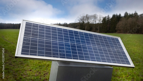 Mobile solar panel in the field