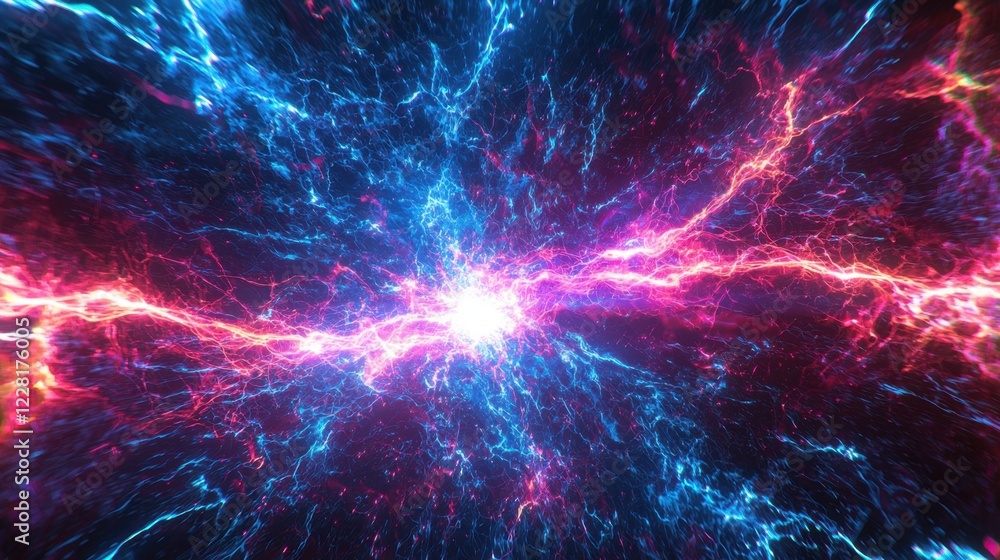 Vivid sparks and vibrant waves of electric energy fill the dark space, creating a dynamic and abstract visual experience that captivates the senses Vivid sparks and vibrant waves of electric energy fill the dark space, creating a dynamic and abstract visual experience that captivates the senses