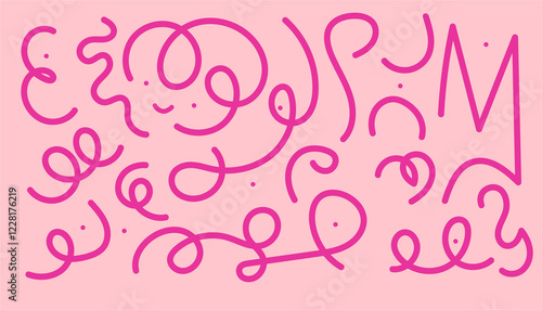 Pink Playful Scribbles 