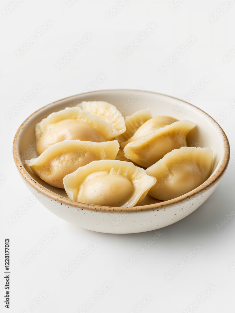 Delightful handmade dumplings served in a rustic bowl ready for steaming and enjoying Delightful handmade dumplings served in a rustic bowl ready for steaming and enjoying