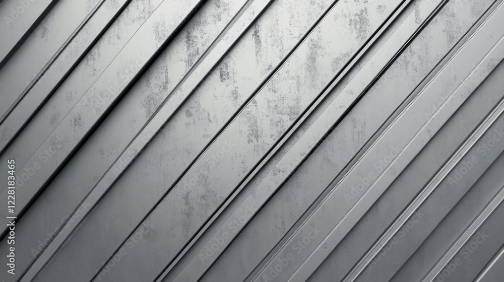 Obraz premium Abstract diagonal lines of grey metallic texture.