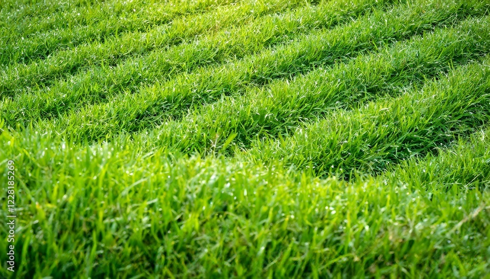 Lush green grass in neatly trimmed rows, creating a natural and refreshing landscape. Perfect for backgrounds, nature themes, and eco-friendly concepts. Lush green grass in neatly trimmed rows, creating a natural and refreshing landscape. Perfect for backgrounds, nature themes, and eco-friendly concepts.