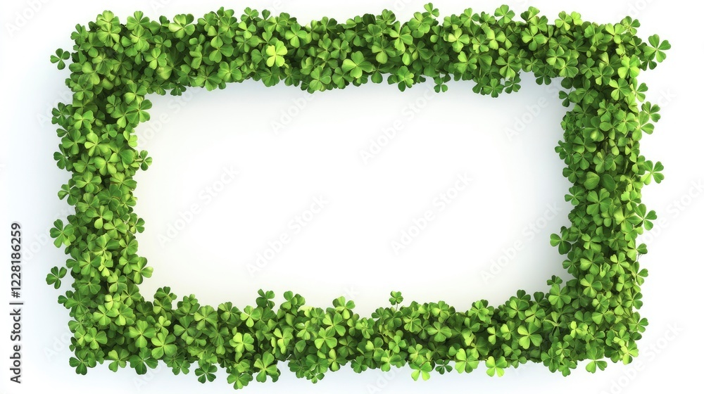 Celebrate st patrick's day with a lucky patricks frame surrounded by green clover plants Celebrate st patrick's day with a lucky patricks frame surrounded by green clover plants