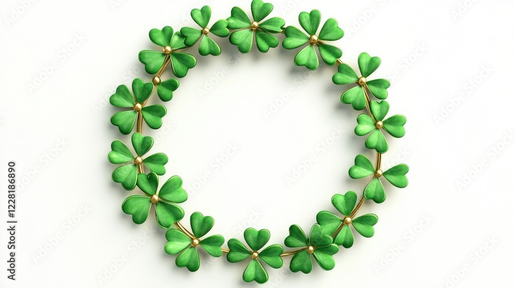 Celebrate st. Patrick's day with a lucky frame of shamrocks vibrant green decor festive atmosphere