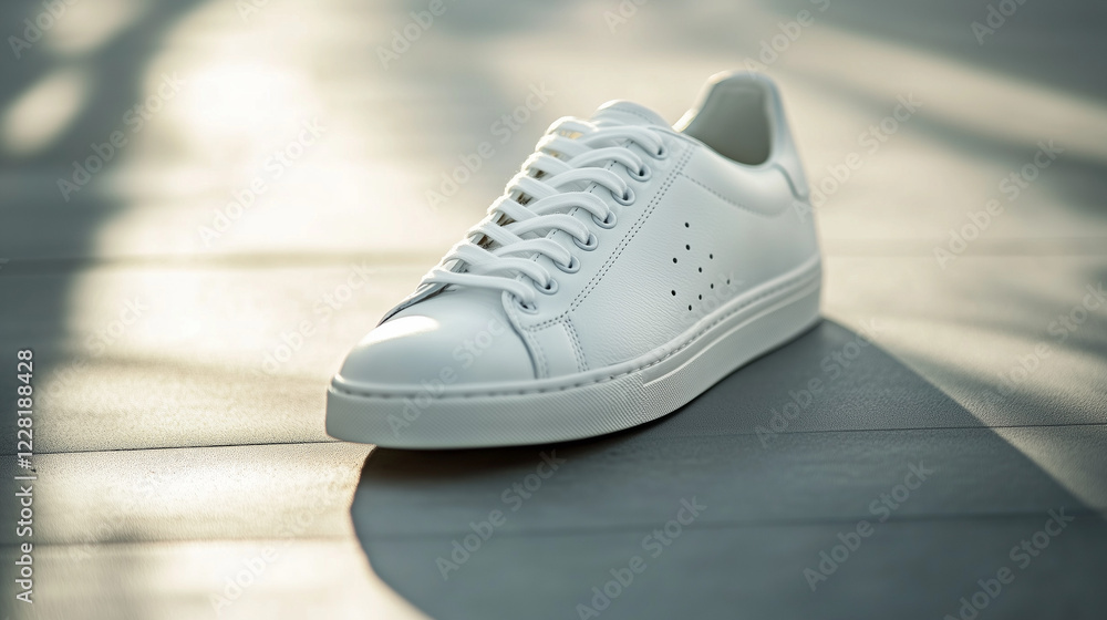 Crisp white tennis shoes that are ideal for an active lifestyle or casual wear.
Crisp white tennis shoes that are ideal for an active lifestyle or casual wear.