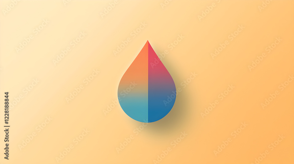 Abstract Gradient Water Drop Icon Design Abstract Gradient Water Drop Icon Design