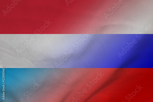 Luxembourg and Russia political flag transborder relations RUS LUX