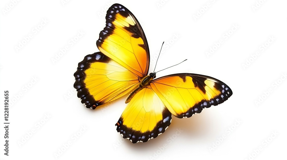 Fototapeta premium Vibrant Monarch Butterfly with Striking Yellow and Black Wings