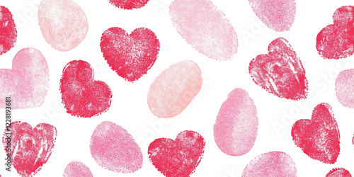 Seamless vector pattern with lips on white background, Romantic print with lips seamless pattern. Modern lips, lipstick print on white. Trendy vector design for Valentines Day or wedding.