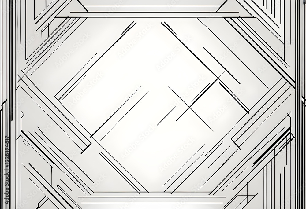Modern black and white geometric abstract pattern with symmetrical lines Modern black and white geometric abstract pattern with symmetrical lines