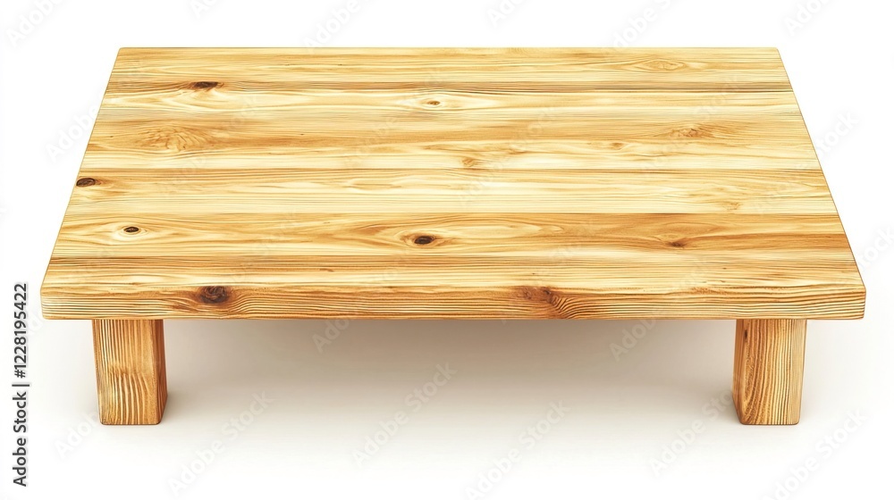Natural Wooden Table with Smooth Surface and Sturdy Legs Natural Wooden Table with Smooth Surface and Sturdy Legs