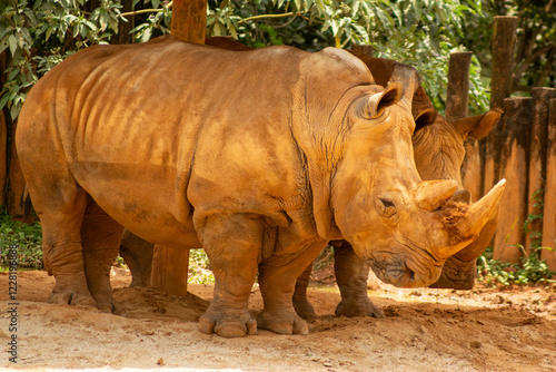 O rinoceronte é um mamífero encontrado principalmente na África e na Ásia. photo