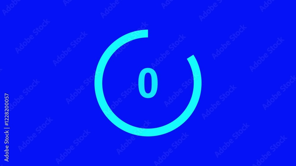 Circular animation with 5 second countdown from 5 to 0 on blue background Countdown from 5 to 0: Screen countdown animation with smooth transition.05 to 0 seconds on blue background Countdown. Circular animation with 5 second countdown from 5 to 0 on blue background Countdown from 5 to 0: Screen countdown animation with smooth transition.05 to 0 seconds on blue background Countdown.