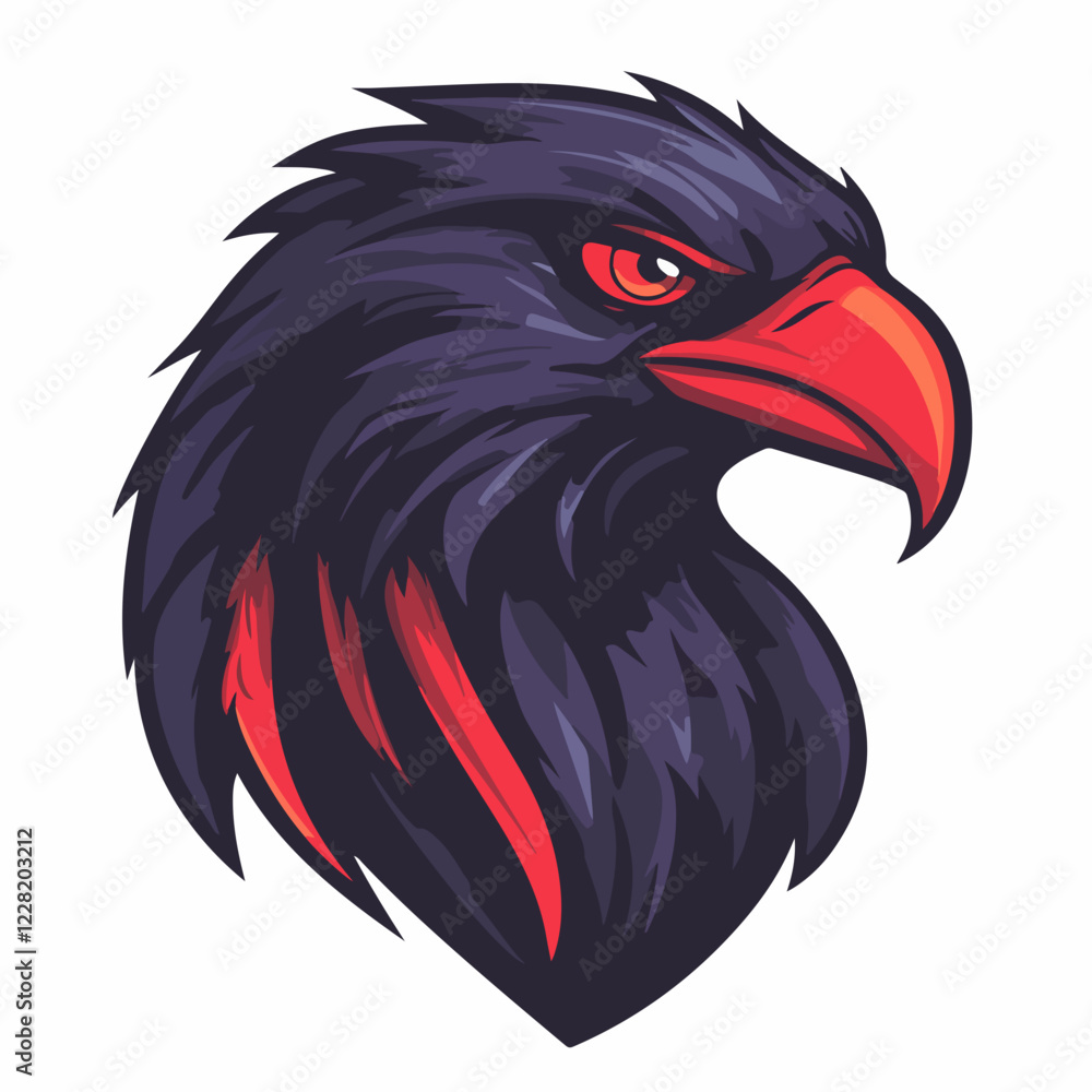 Raven Vector esports logo featuring a striking raven design ideal for gaming teams and tournaments Raven Vector esports logo featuring a striking raven design ideal for gaming teams and tournaments