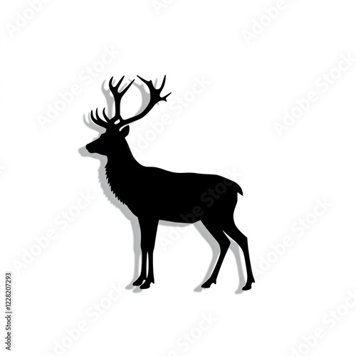 Wallpaper Mural deer, silhouette of deer, deer silhouette vector, deer isolated, deer illustration, deer silhouette on transparent background, silhouette of deer on white background Torontodigital.ca