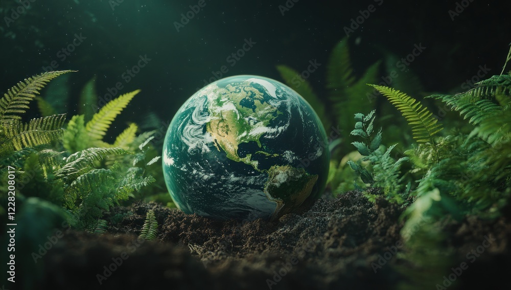 Fototapeta premium Earth's Embrace: A Visual Representation of Environmental Conservation