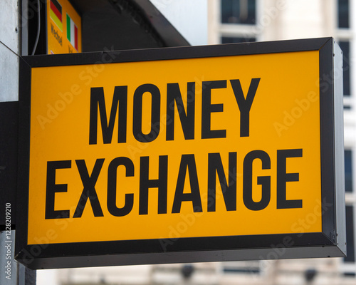 Money Exchange Sign photo