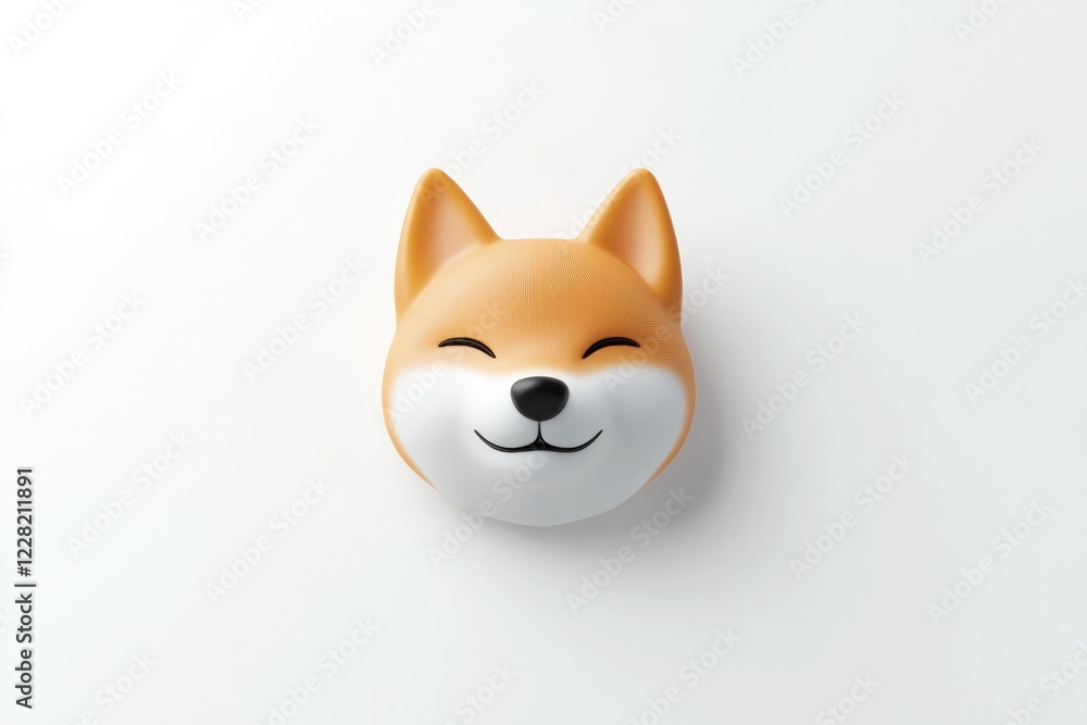 Cheerful dog face design showcases playful expression and vibran Cheerful dog face design showcases playful expression and vibran