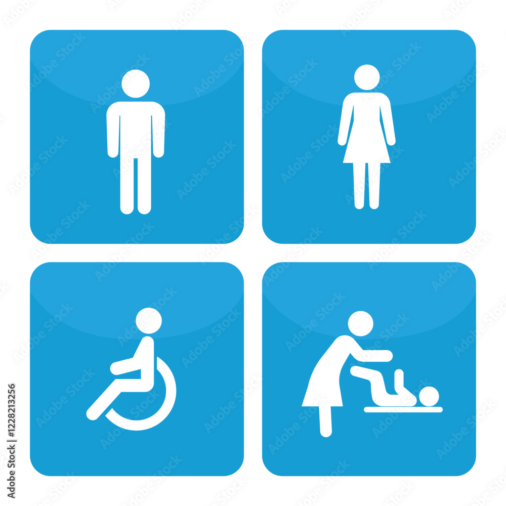 toilet icon set