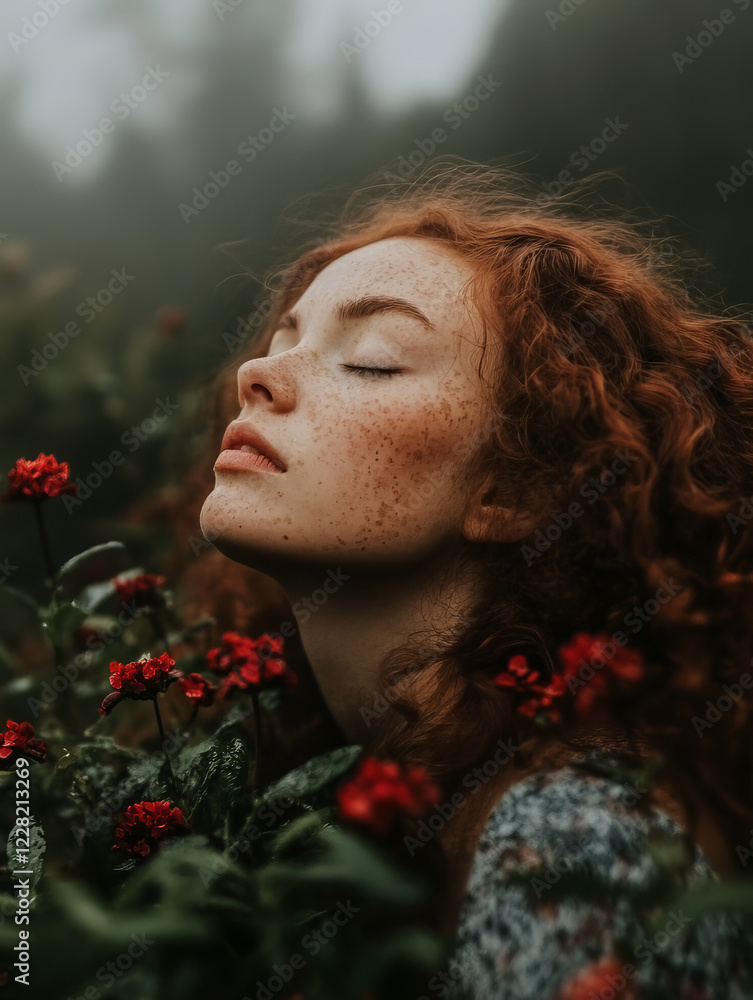 Naklejka premium Surreal Human Portrait Art