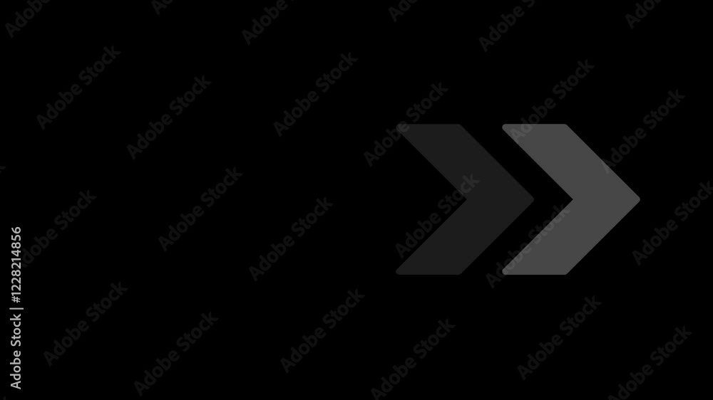 Arrow Loop Animation video direction concept. colorful arrow icon concept on black background. Arrow Loop Animation video direction concept. colorful arrow icon concept on black background.
