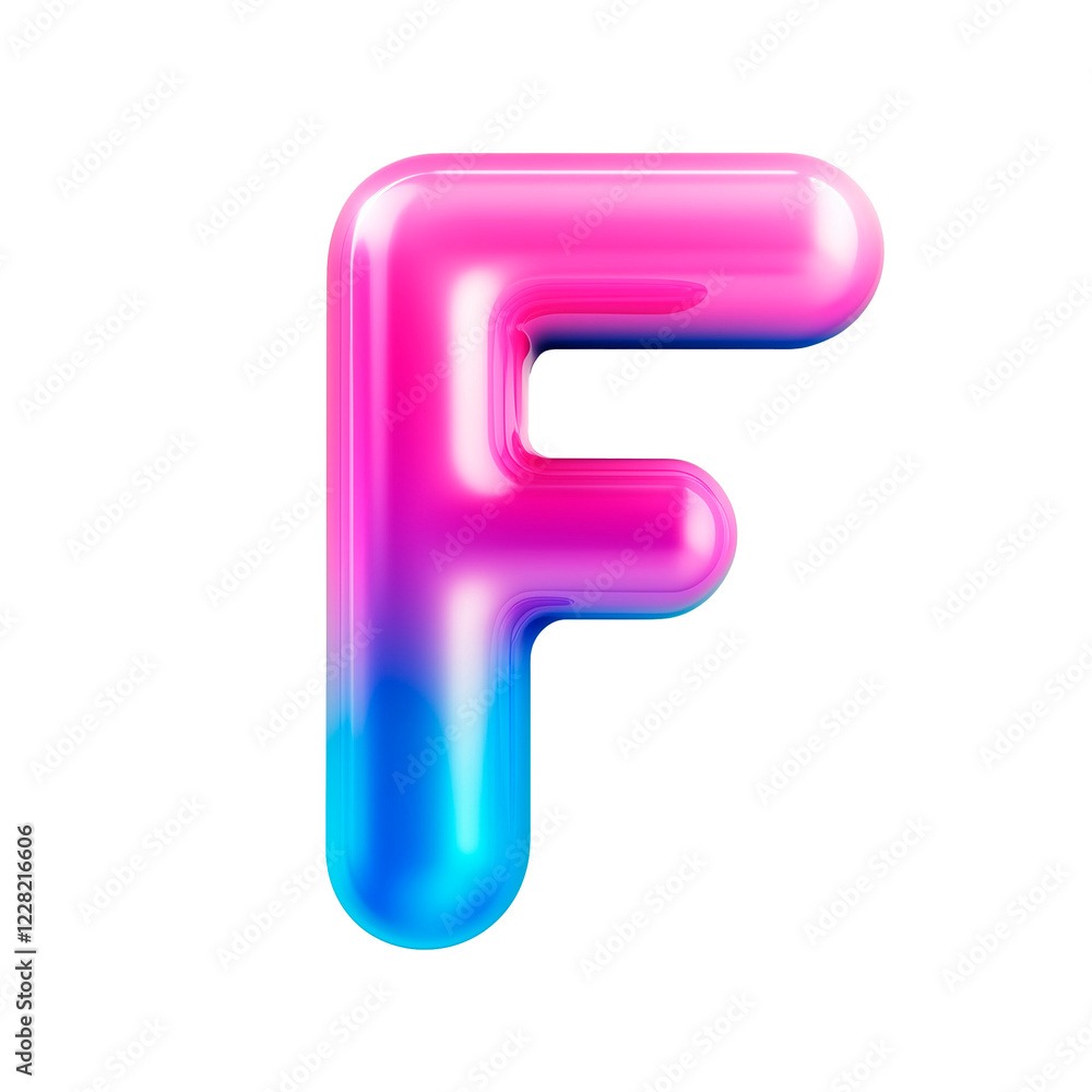 Smooth gradient letter F in vibrant pink and blue hues showcasing modern design aesthetics Smooth gradient letter F in vibrant pink and blue hues showcasing modern design aesthetics