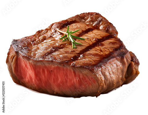 Obraz na płótnie grilled steak on a white background w salonie