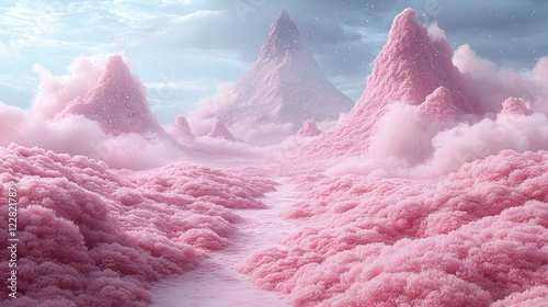 Dreamy Cherry Blossom Orchard in Full Spring Bloom with Falling Petals and Soft Pink Serenity