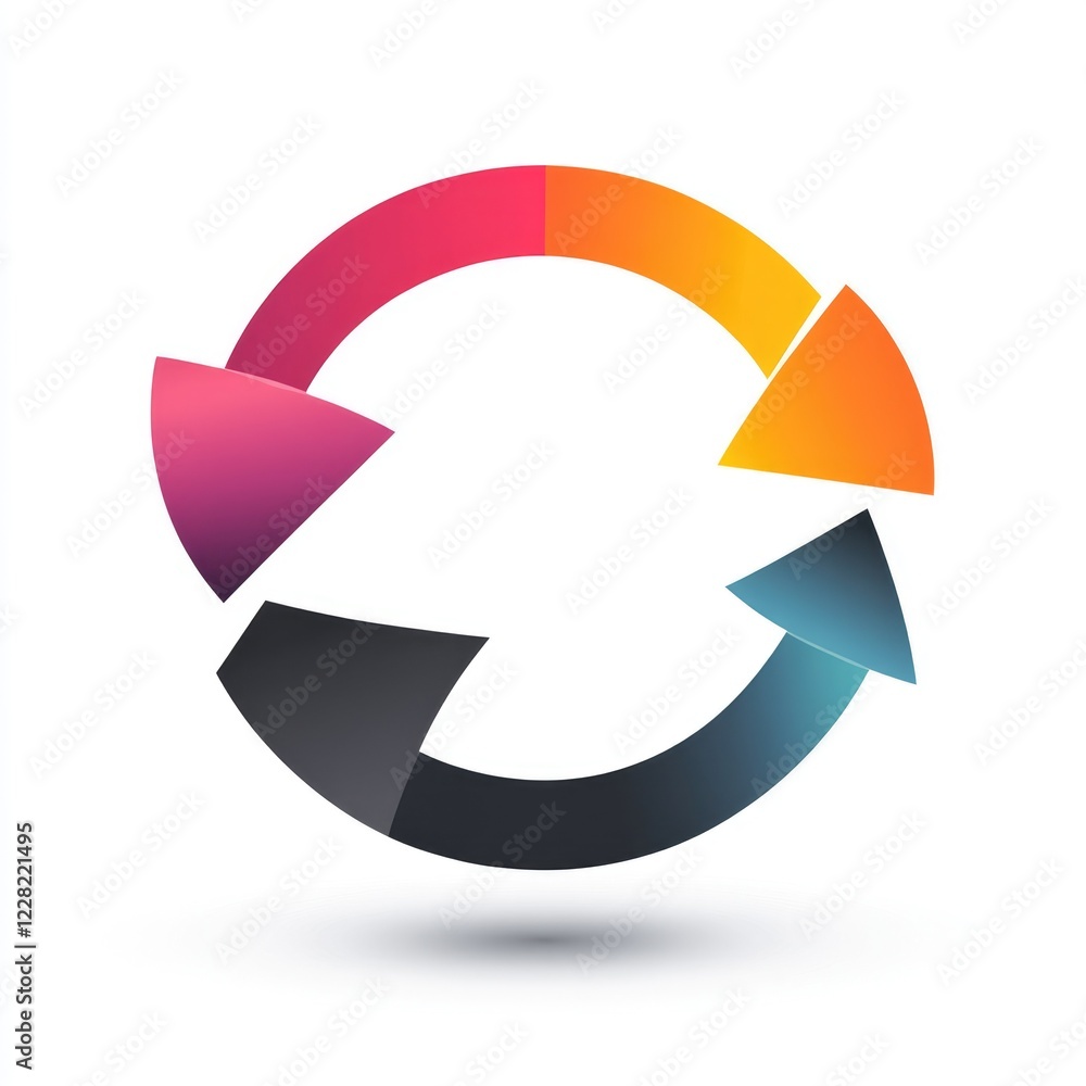 Cyclic Arrow Design: Iconic Representation of Continuous Steps in a Process Cyclic Arrow Design: Iconic Representation of Continuous Steps in a Process