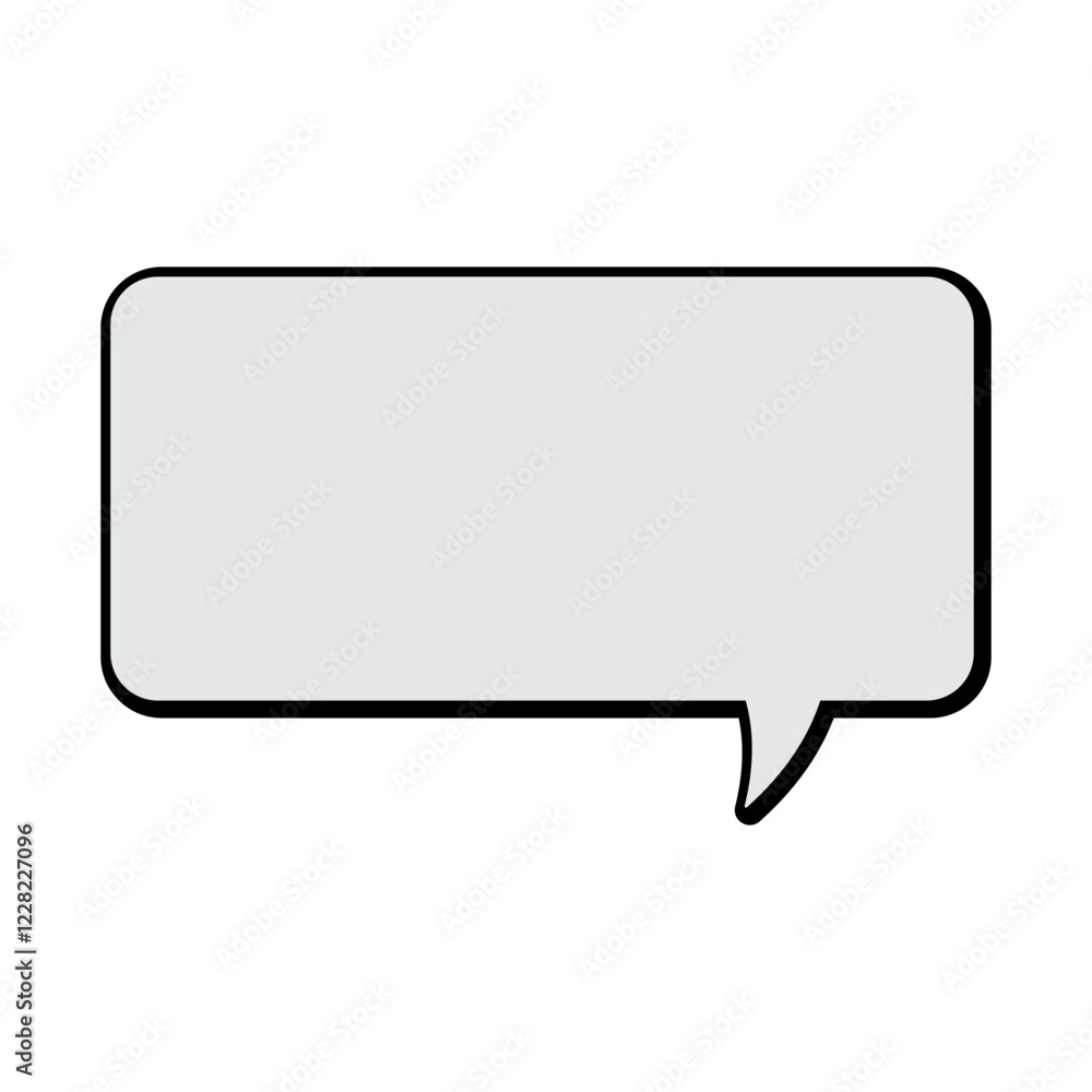 Chat message template. Rectangular text frame speech bubble. Chat message template. Rectangular text frame speech bubble.