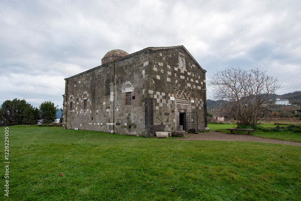 Fototapeta premium Ruins of Jason Church, located in Persembe, Ordu, Turkey.